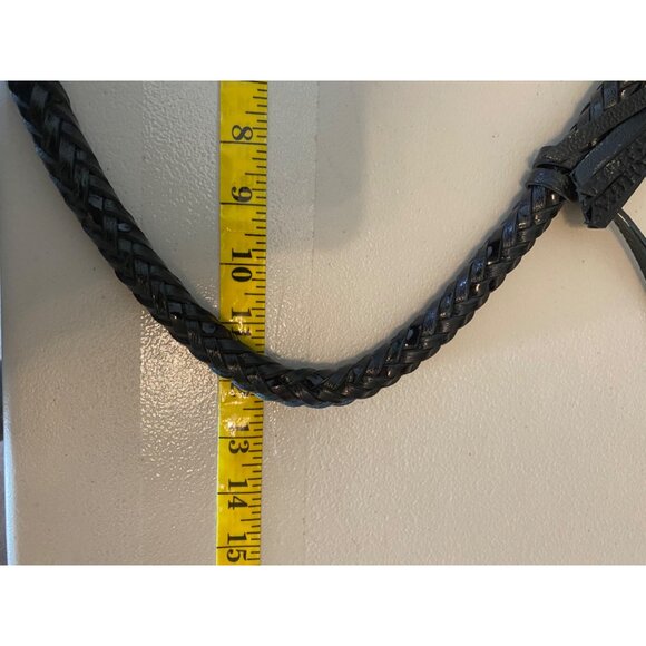 Brighton Black Pebbled Leather Shoulder Bag Braided Strap & Zebra Print Wallet - Picture 14 of 16